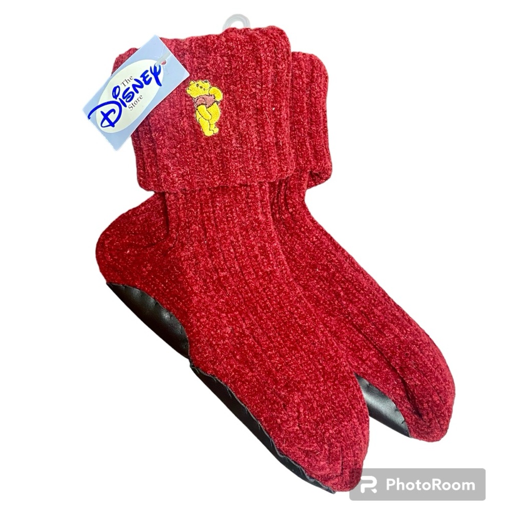 NWT Y2K The Disney Store Winnie the Pooh Slipper Socks